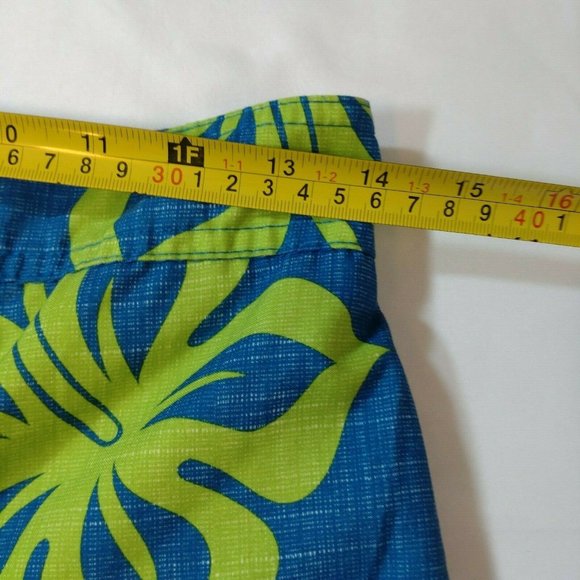 FireFly Size XL Extra Large Blue Green Floral Board Shorts - Picture 9 of 11